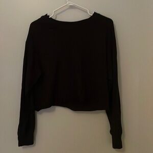Z Supply black long sleeve crop top